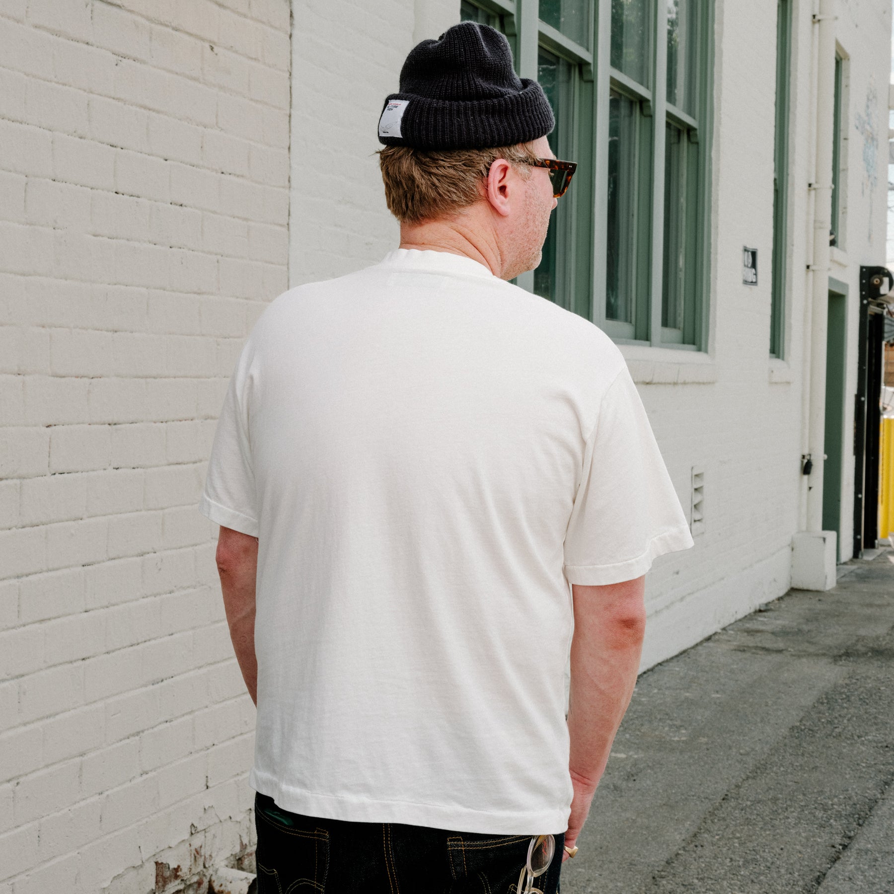 All-Time High Single Stitch Pocket Tee Washed White