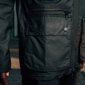 Barbour Re-Engineered Beaufort Waxed Jacket Black