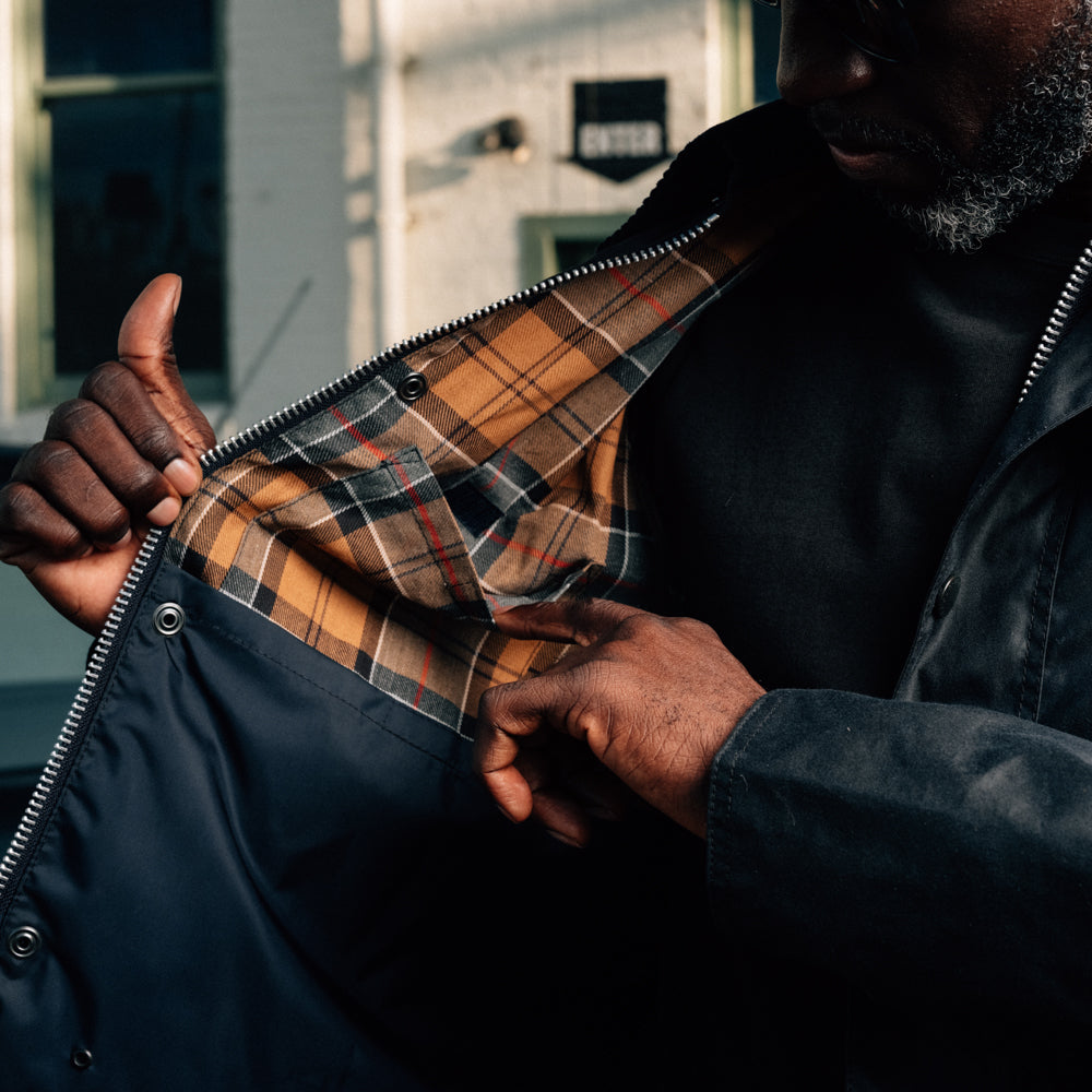 Barbour Spey Wax Jacket Navy