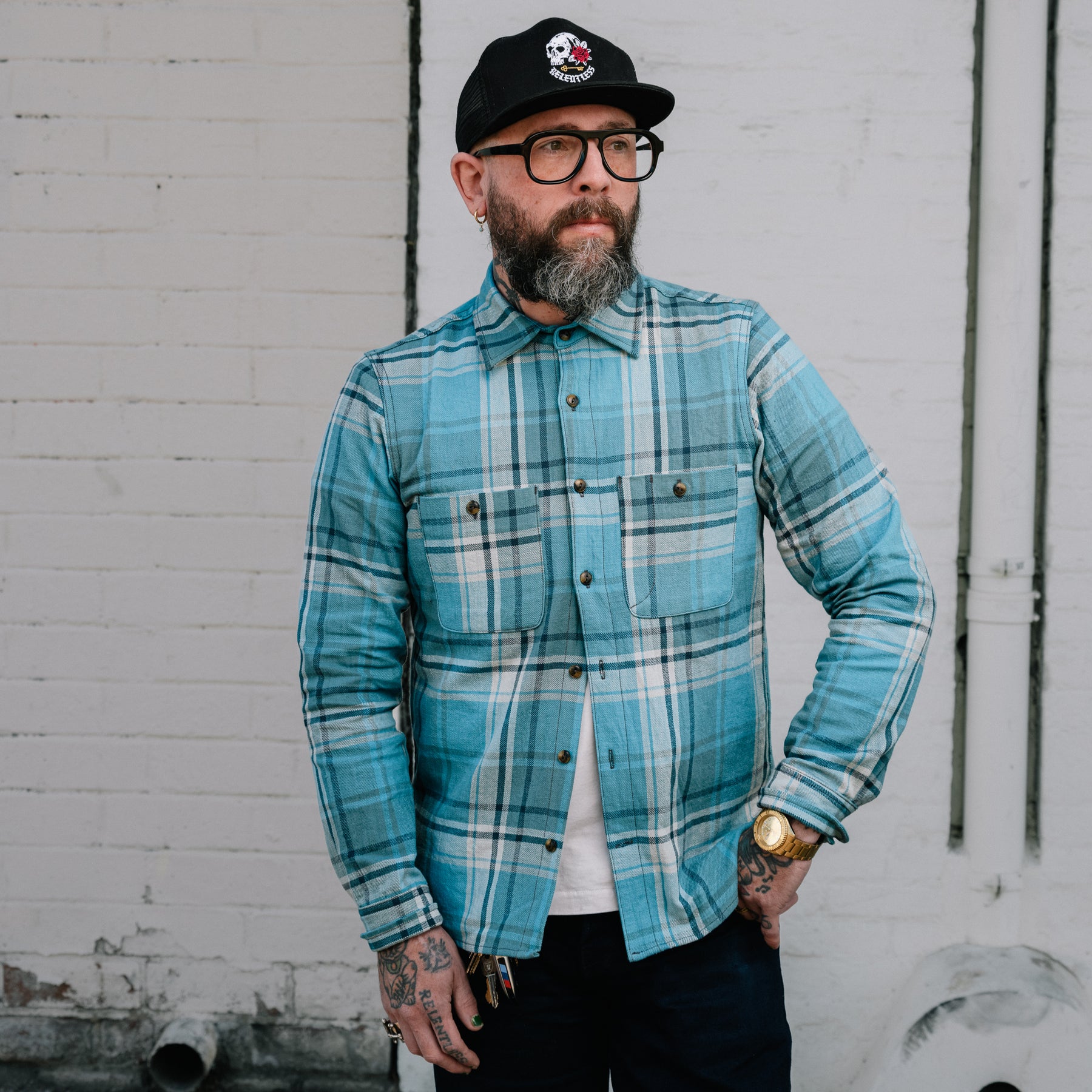 Rogue Territory Field Shirt Icy Blue Plaid