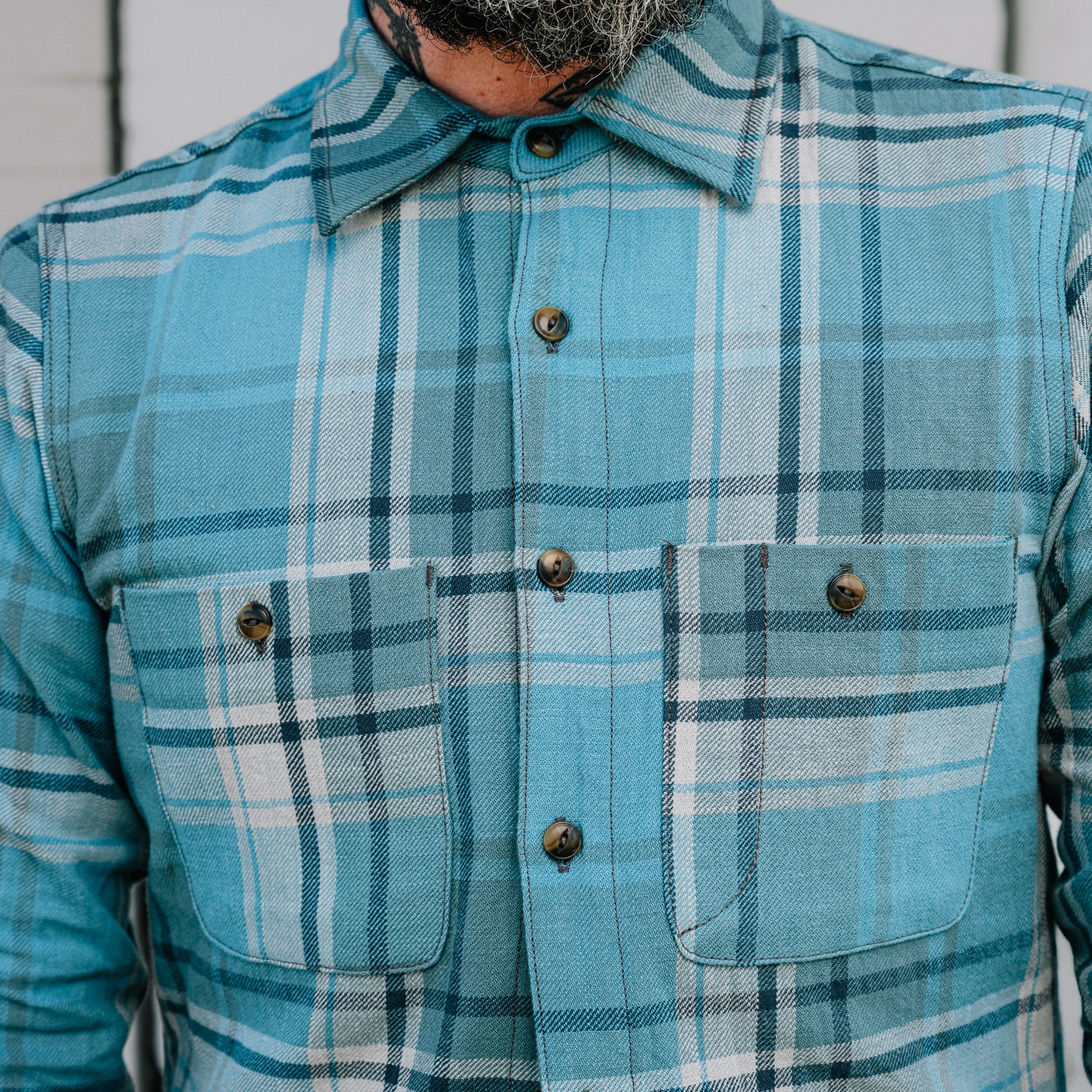 Rogue Territory Field Shirt Icy Blue Plaid