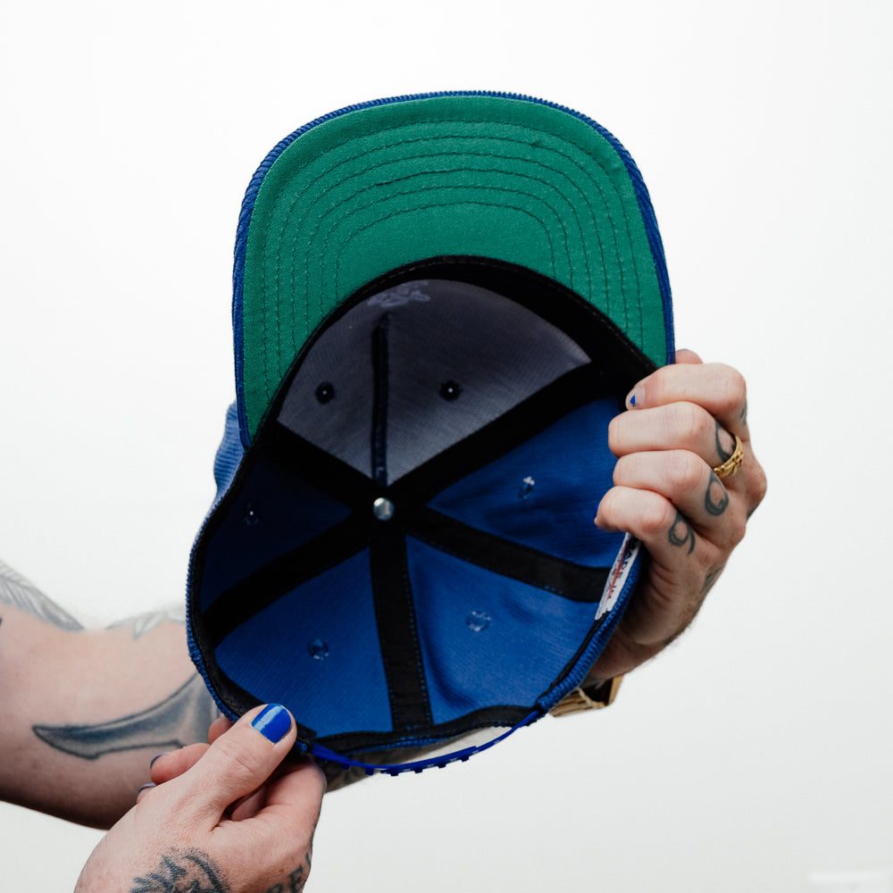 Snake Oil Provisions Five Panel Snapback Hat Pacific Blue