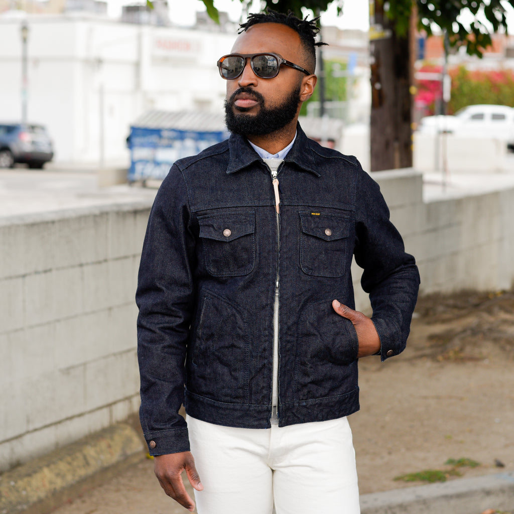 Ijji Raw Denim Work Jacket in Indigo at General Store