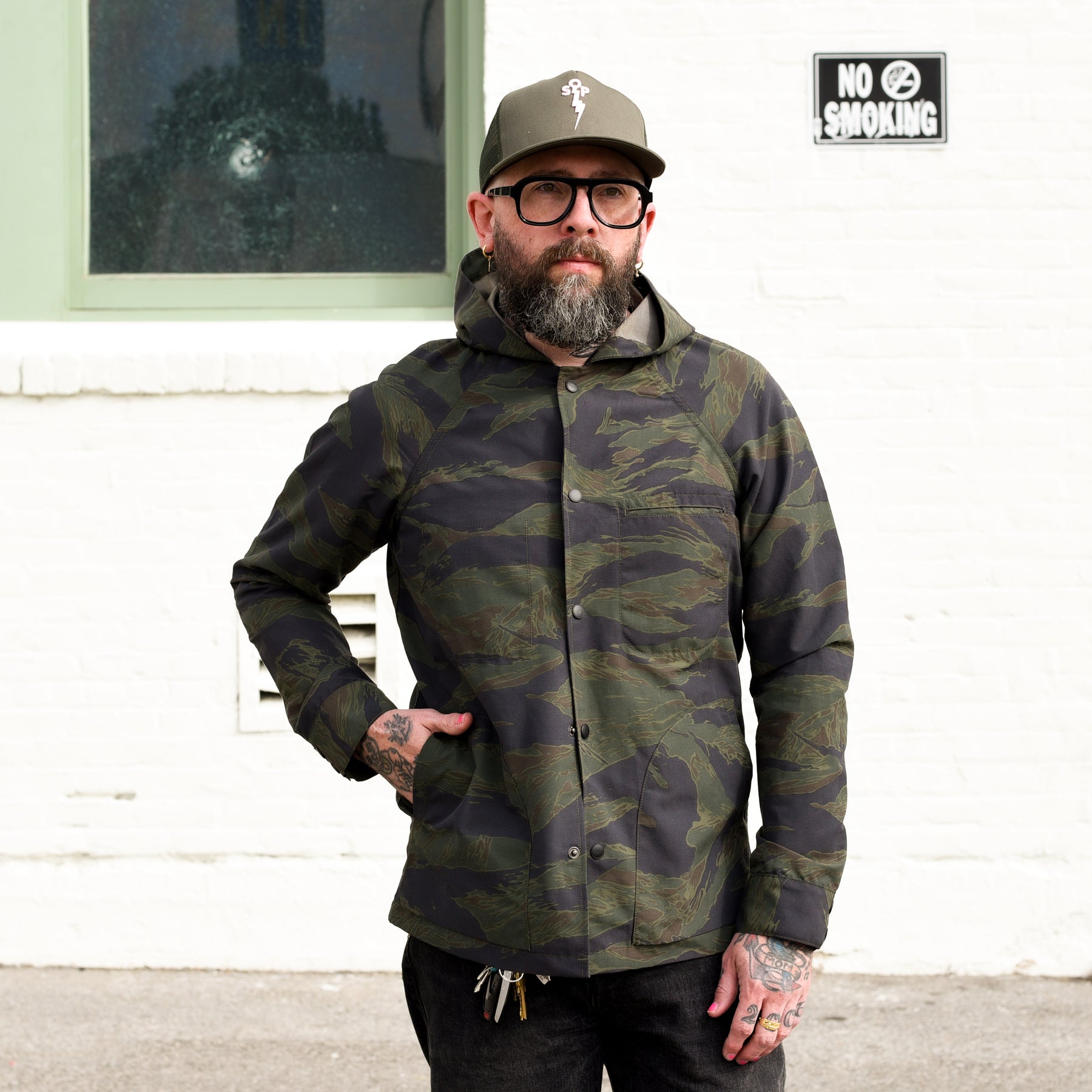 Rogue Territory Hooded Supply Jacket Tiger Camo Green