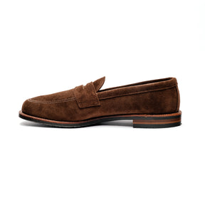 Alden 6224L Unlined Penny Loafer Dark Brown Suede