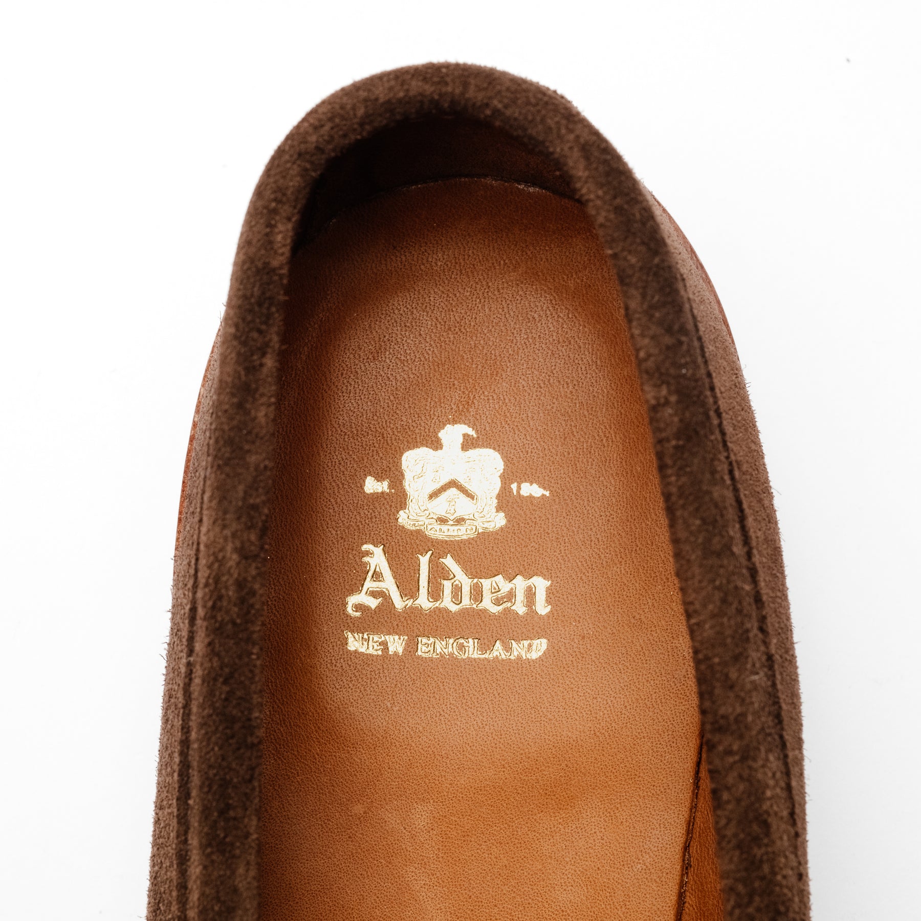 Alden 6224L Unlined Penny Loafer Dark Brown Suede