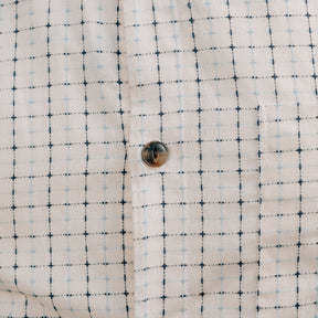 Rogue Territory Oxford Shirt Natural Sashiko Grid