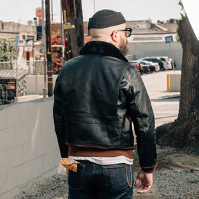 Double Helix x Snake Oil Provisions "Virgil" G-1 Flight Jacket Black Teacore