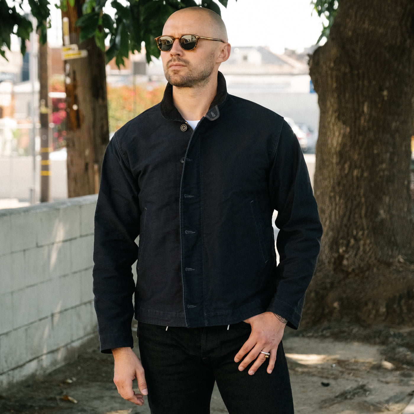 RRL Cotton Deck Jacket Dark Navy