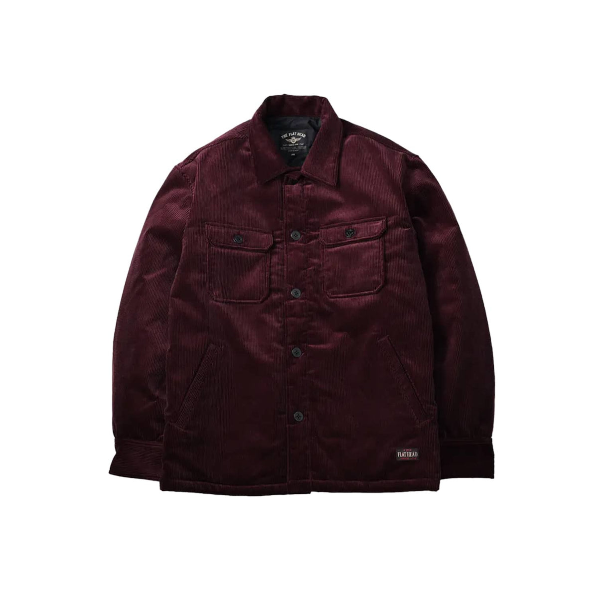 The Flat Head Corduroy Shirt Jacket Wine FINAL SALE