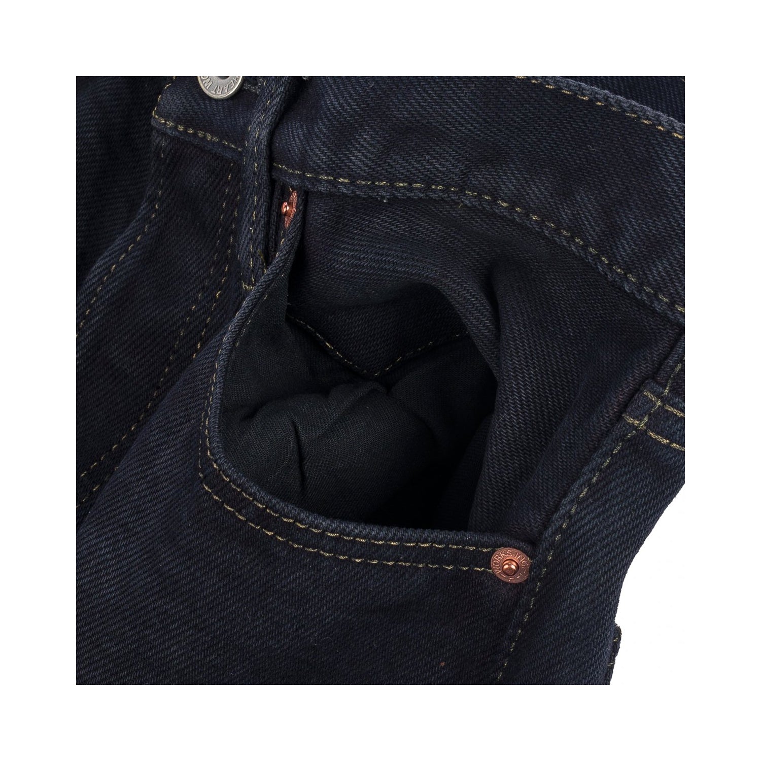 Iron Heart IH-888S-21od 21oz Selvedge Denim Medium/High Rise Tapered Cut Jeans Indigo Overdyed Black