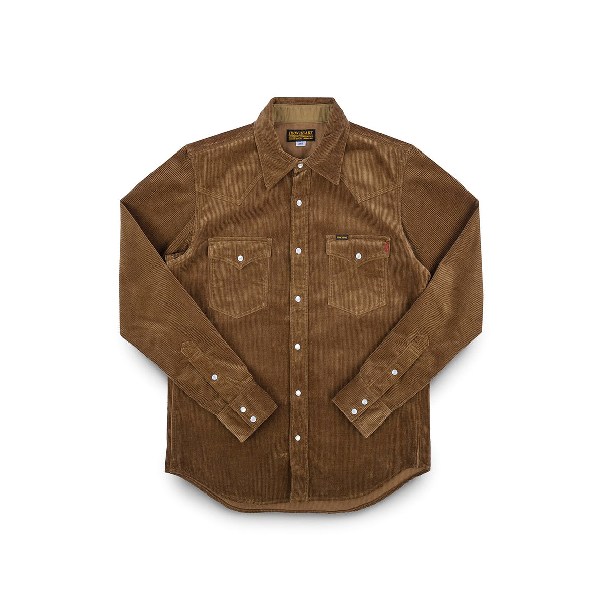 Iron Heart IHSH-398-CAM 11oz Corduroy Western Shirt Camel