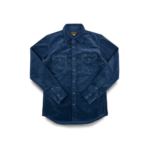 Iron Heart IHSH-398-NAV 11oz Corduroy Western Shirt Navy