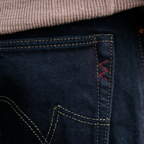 Iron Heart IH-888S-21od 21oz Selvedge Denim Medium/High Rise Tapered Cut Jeans Indigo Overdyed Black