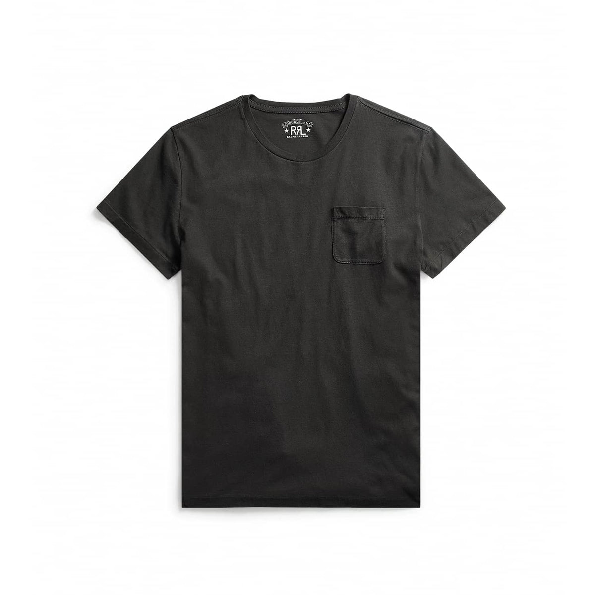 RRL Cotton Jersey Pocket T-Shirt Faded Black Canvas