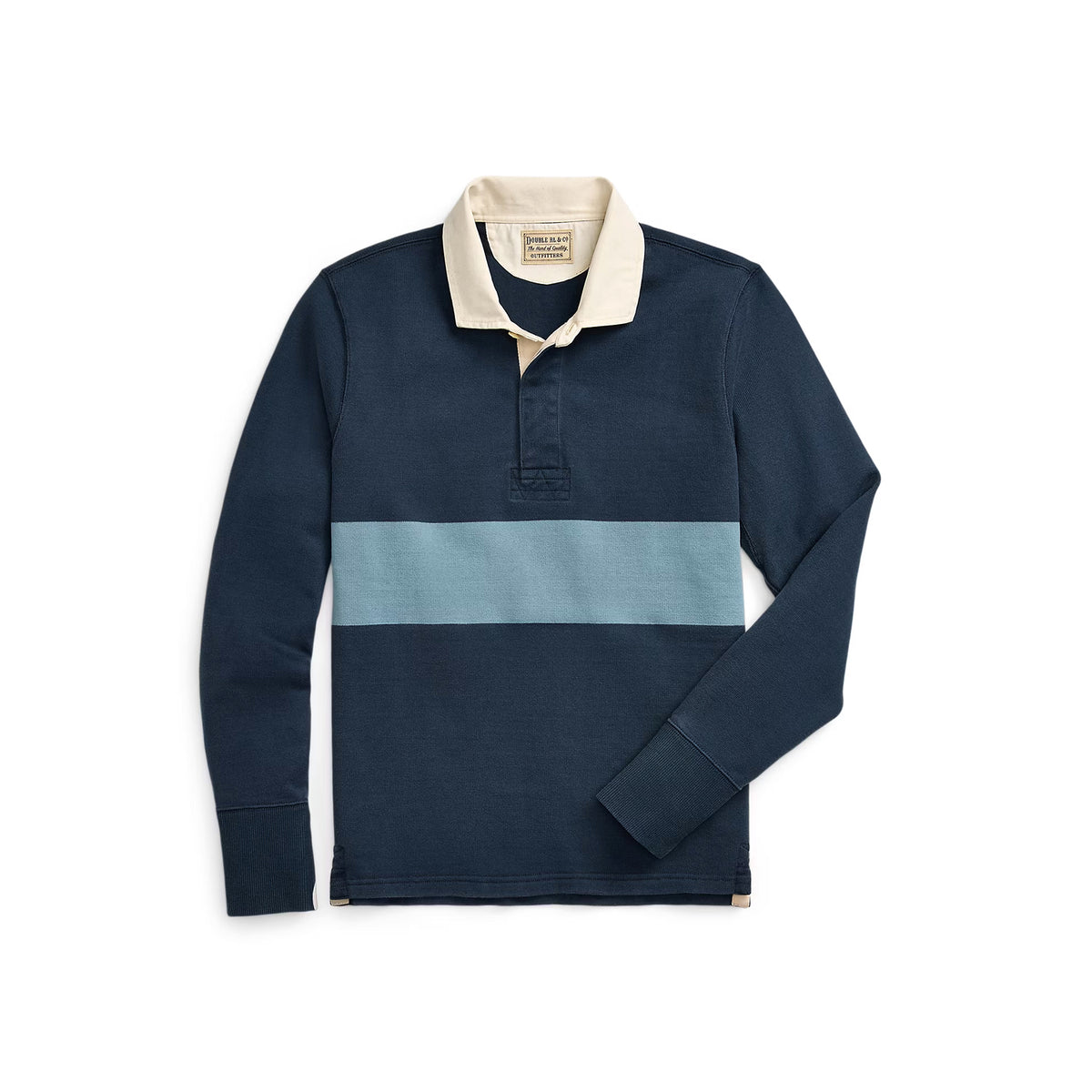 RRL Oversize Striped Jersey Rugby Shirt Blue Multi