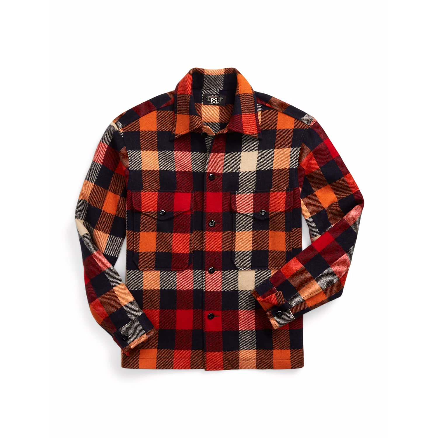 12,600円RRL plaid wool overshirt ジャケット　シャツ