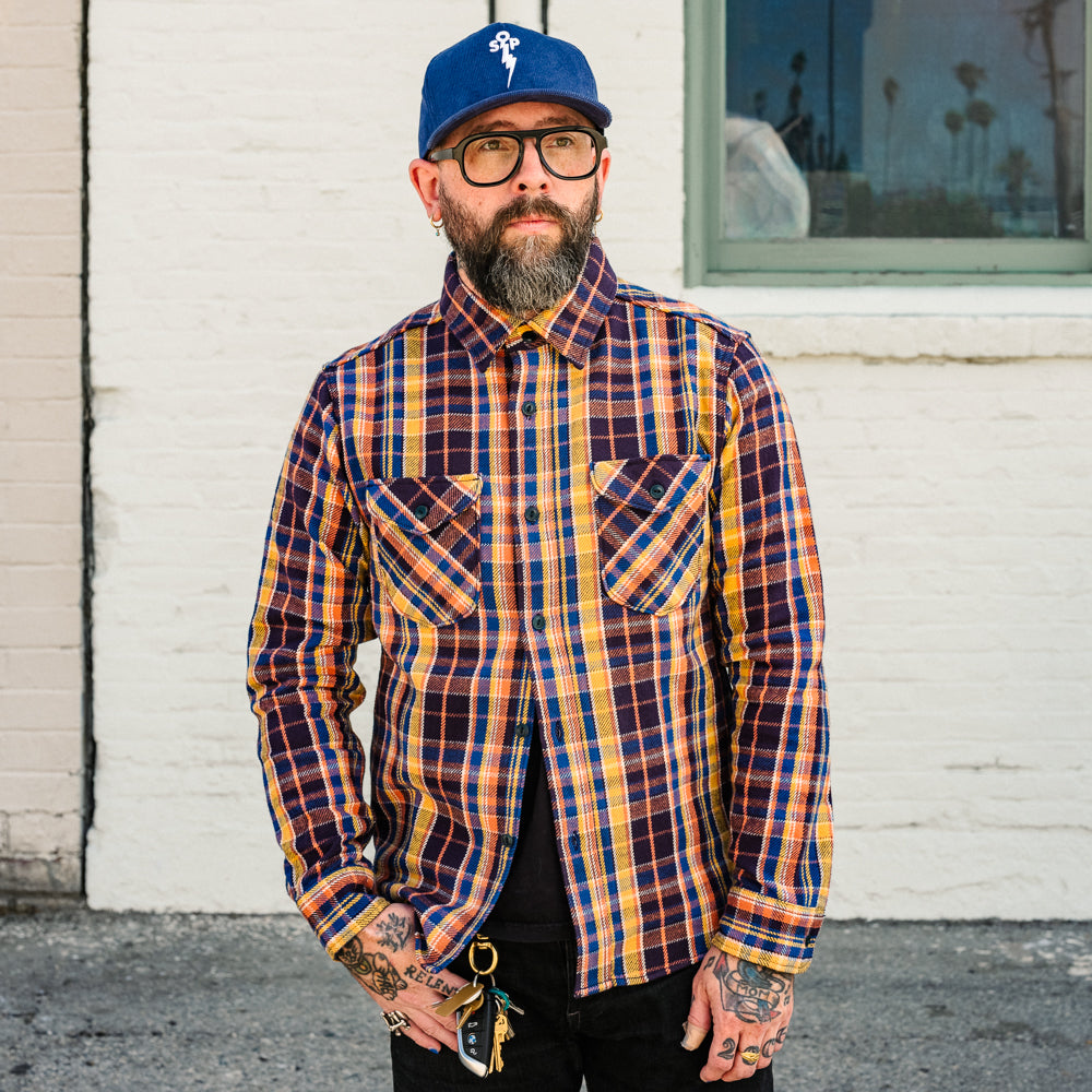 UES Heavy Flannel Shirt Blue