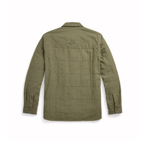 RRL Quilted Twill Shirt Jacket Olive Drab