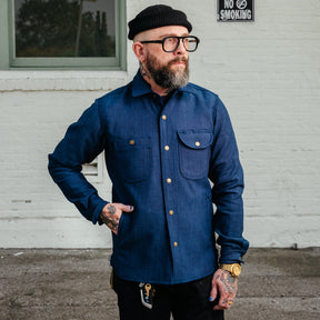 Rogue Territory Service Shirt 15oz Indigo Sashiko