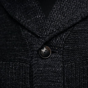 RRL Cotton Shawl Cardigan Sweater Dark Navy Heather