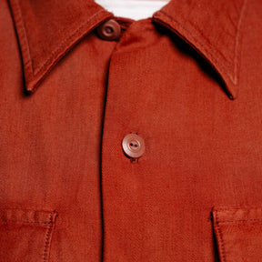 RRL Long-Sleeve Cotton Twill Camp Shirt Brick