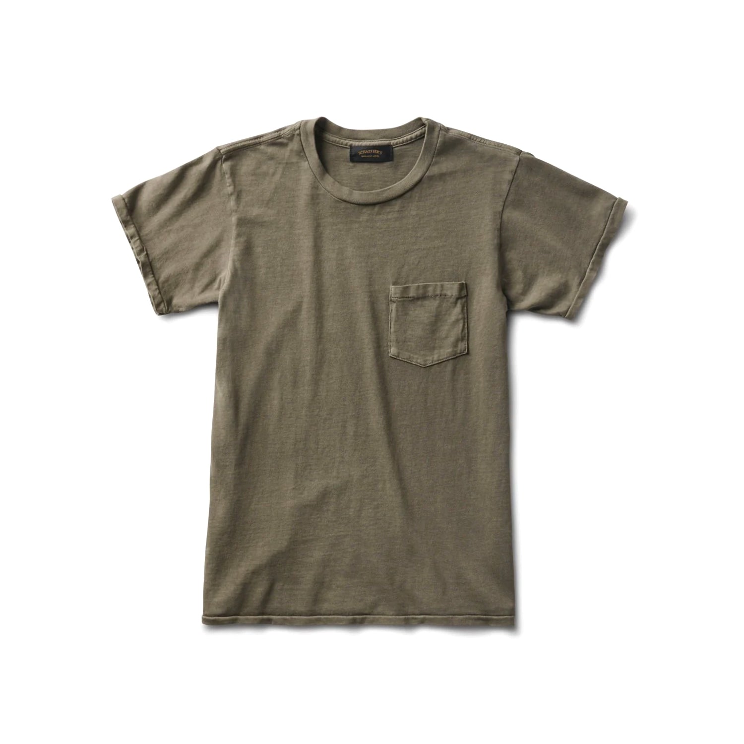 Schaeffer's Garment Hotel Ringspun Pocket Tee Moss Green