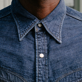 Stevenson Overall Co. Cody Western Shirt Faded Indigo