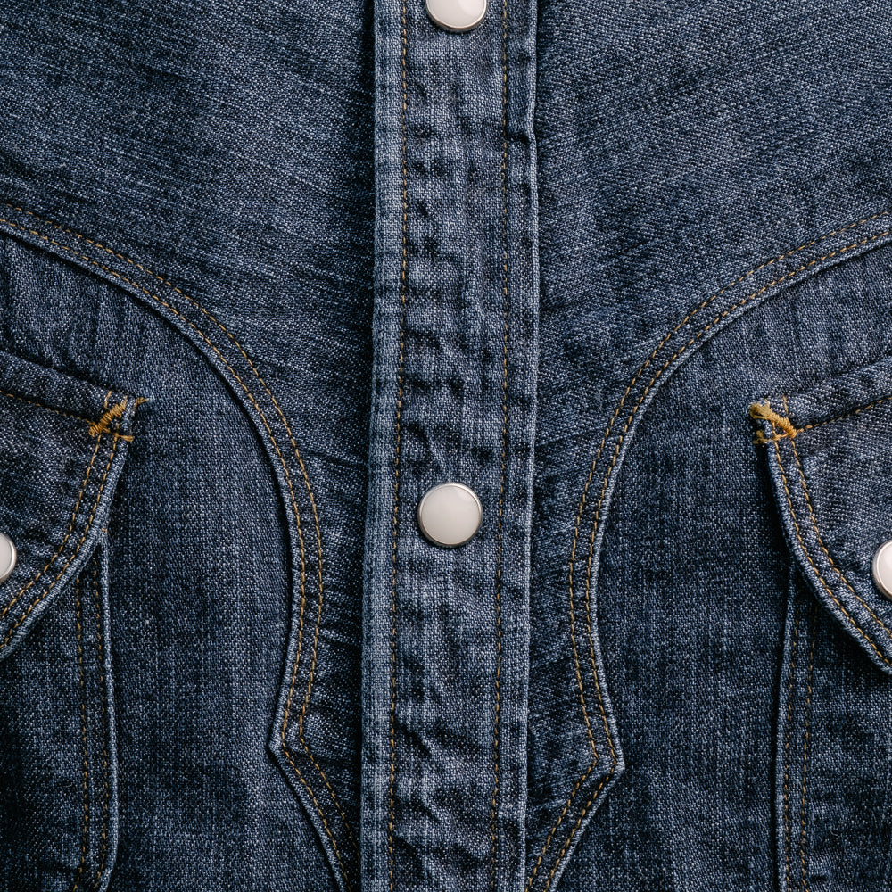 Stevenson Overall Co. Cody Western Shirt Faded Indigo