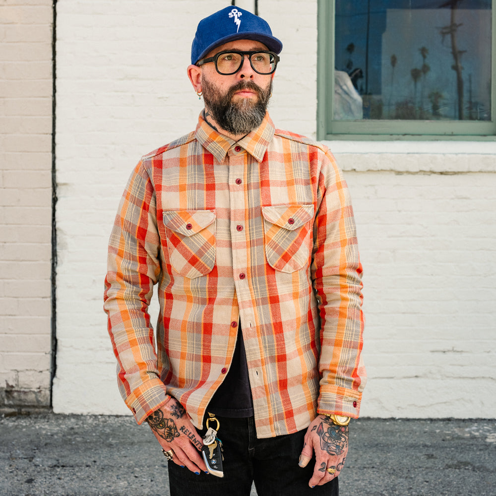 UES Heavy Flannel Orange FINAL SALE