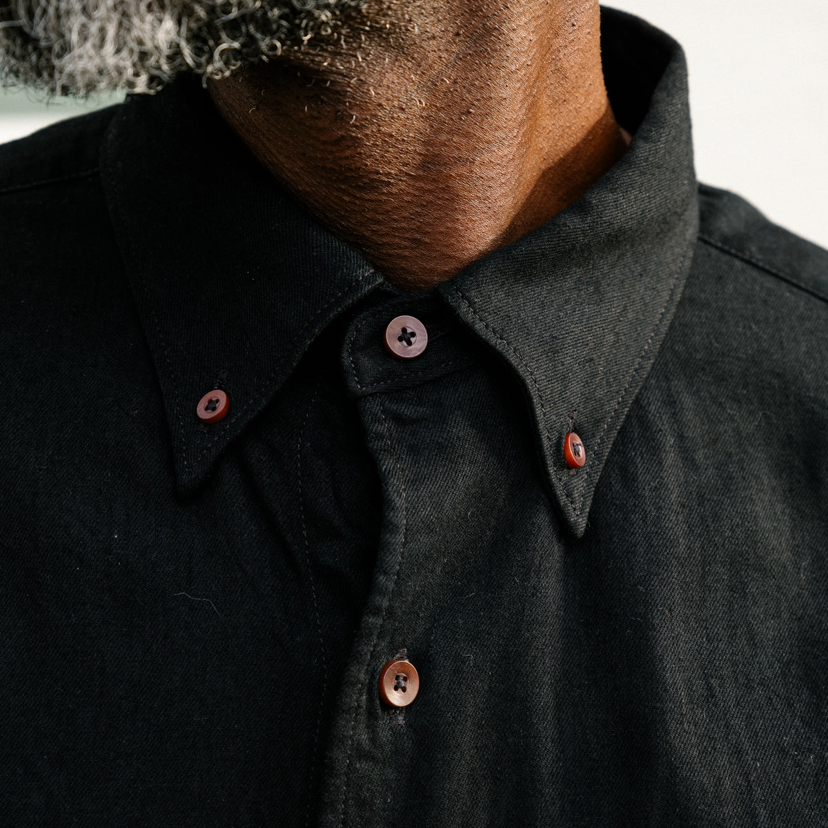 UES 6oz Button Down Shirt Black