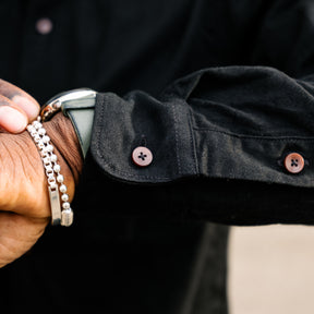 UES 6oz Button Down Shirt Black