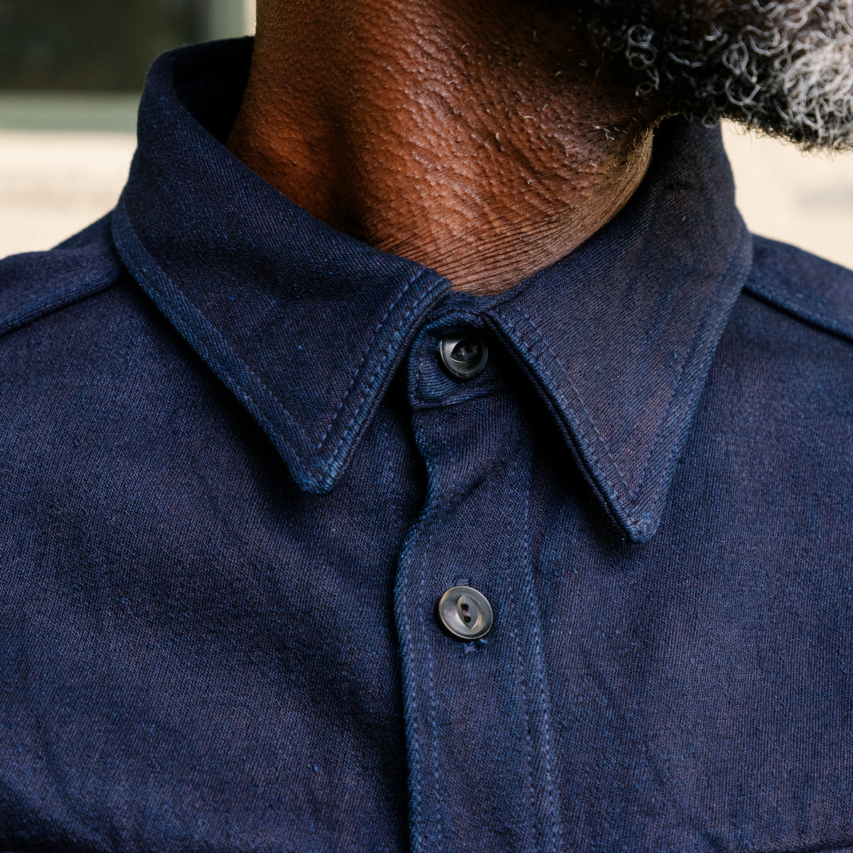 UES Tricotine Shirt Indigo