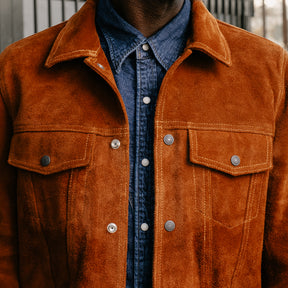 Y'2 Leather TB-139 Steer Suede 3rd Type Jacket Camel