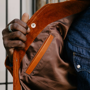 Y'2 Leather TB-139 Steer Suede 3rd Type Jacket Camel