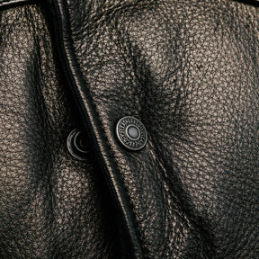 Y'2 Leather SV-01 Steer Oil & Horsehide Down Vest Black