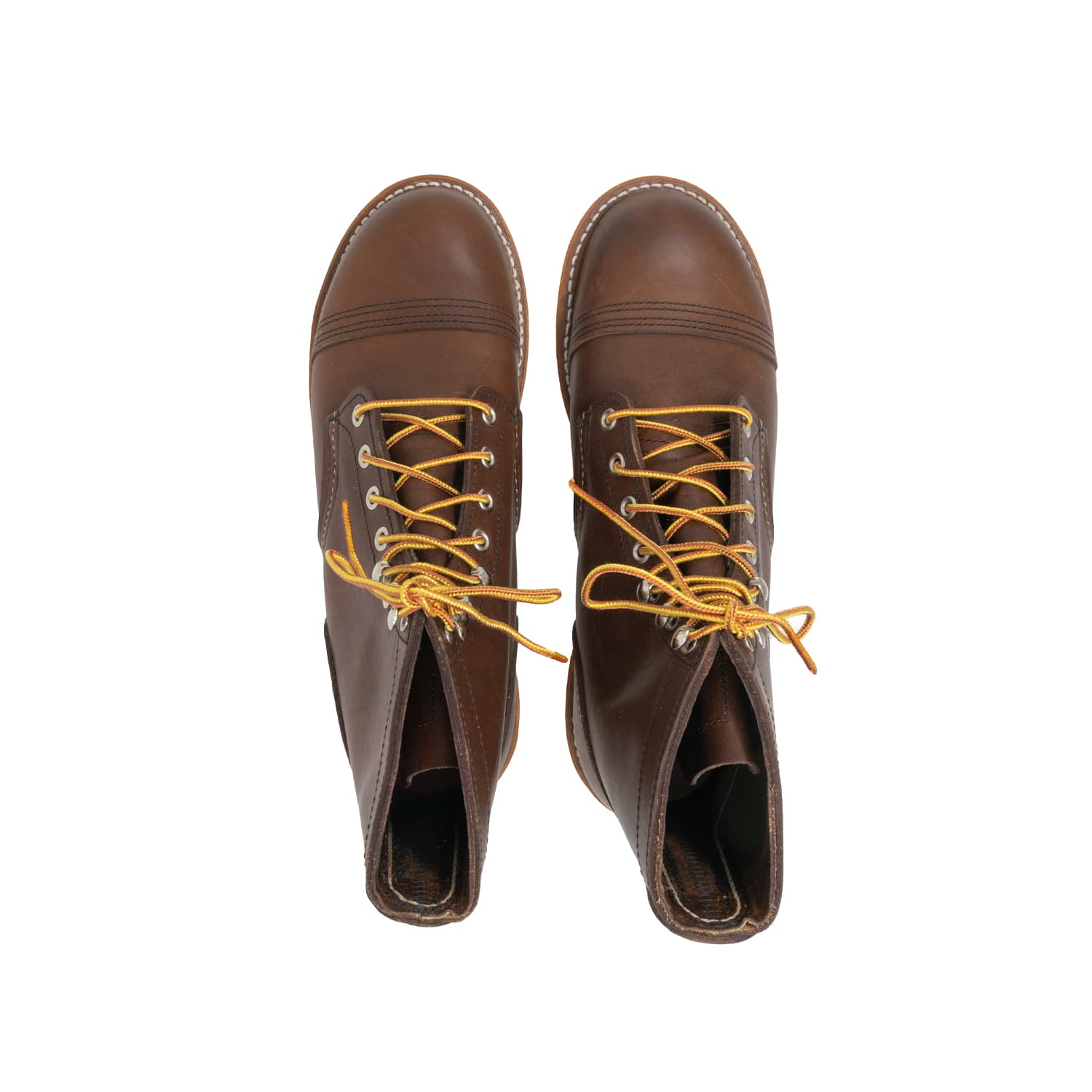 Just got leather laces for my Amber Harness Iron Rangers : r/RedWingShoes