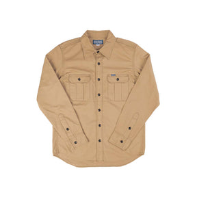 Iron Heart IHSH-319-KHA 8oz Military Shirt Khaki