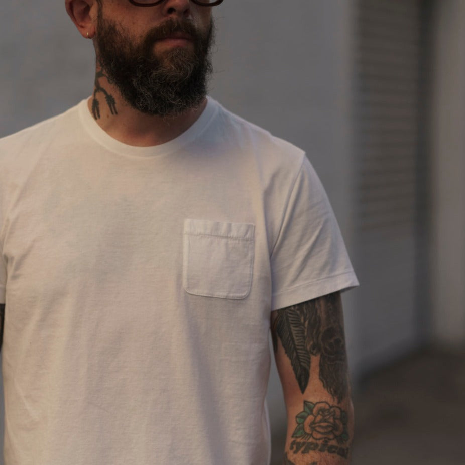 RRL Cotton Jersey Pocket T-Shirt White