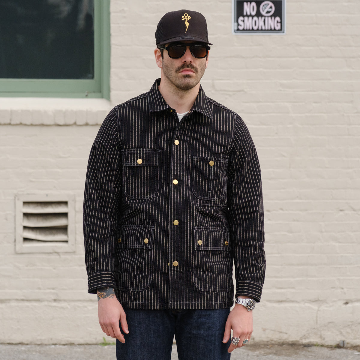 Iron Heart IHJ-120-BLK 12oz Wabash Chore Jacket Black