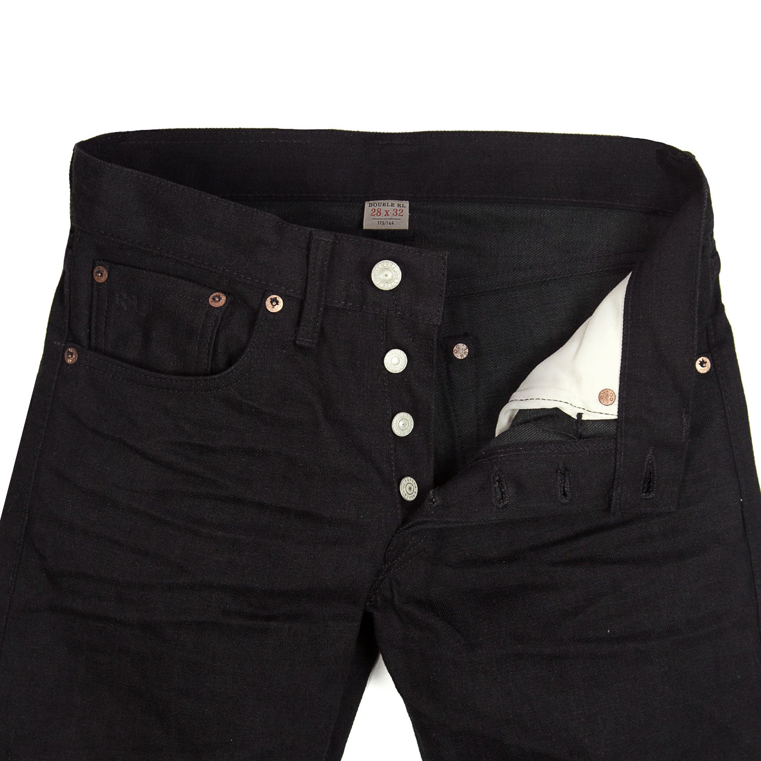 RRL | Black Fit Slim Jeans