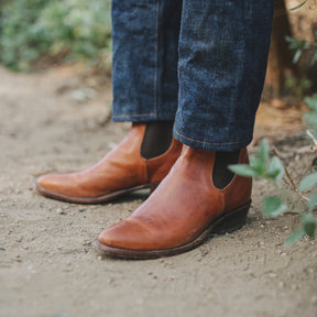 RRL x SOP Plainview Chelsea Boot Honey Brown Chromexcel PRE-OWNED FINAL SALE